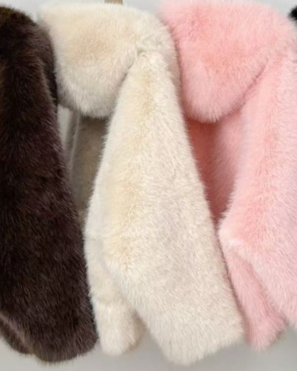 Hooded Oversize white Jacket